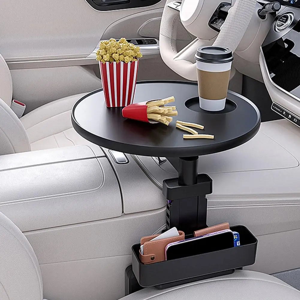 Auto-Montierter Hängender Kleiner Tisch mit Drehbarem Innensitz, Getränkehalter, Esstisch, Universeller Multifunktionaler Autotisch – Detail 19