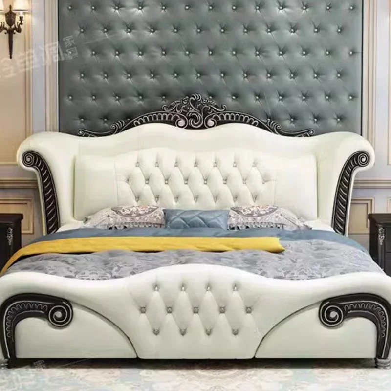 Design Girls Bed Beauty Wooden Luxury King Size Queen Double Princess Bed Portable Sleeping Camas De Casal Trendy Furniture