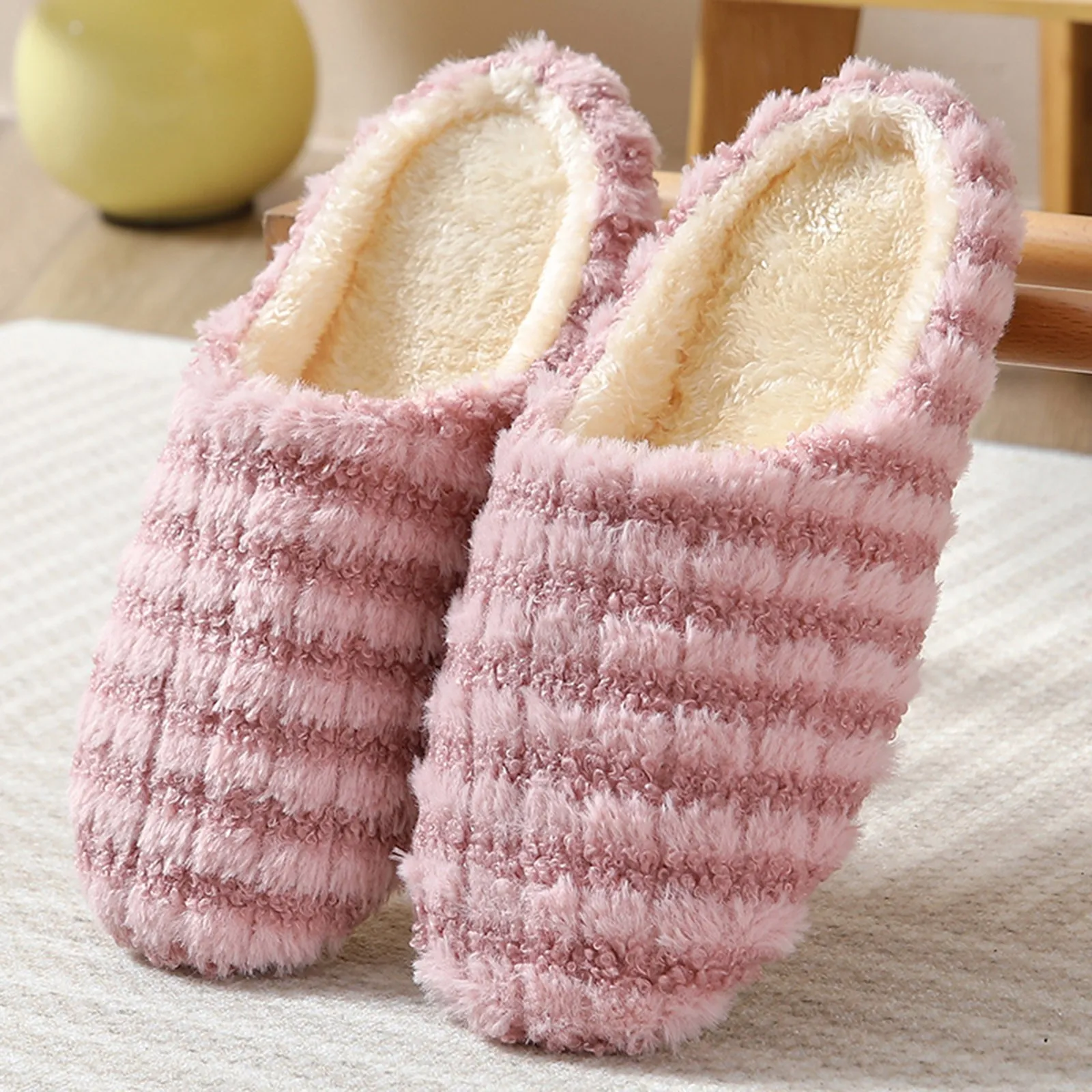 Spring Autumn Winter Couple Mute Soft Bottom Home Slippers Men And Women Wooden Floor Non Slip Silent Slippers Indoor Shoes