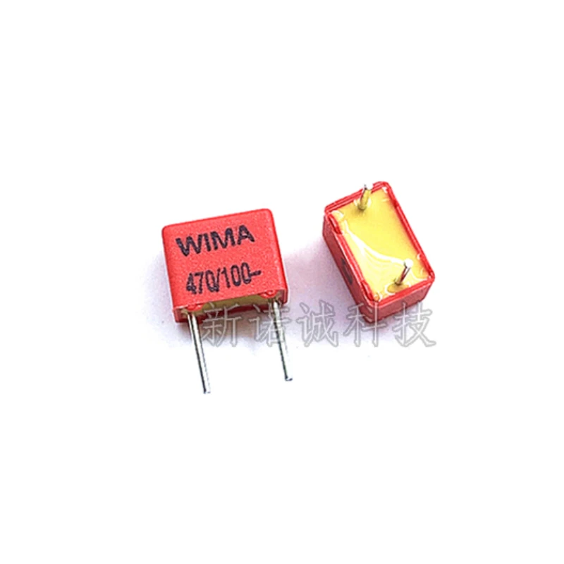 Imagem -02 - Alemanha Wima Filme Capacitor 471 100v 0.00047uf 100v 470pf 471j Fkp2 Passo mm 10 Peças 100 Peças