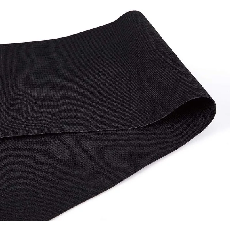 3.3 Yard/3m 6 Inch Wide Flat Elastic Band Black Heavy Stretch Knit for Garment Sewing Project for Sewing Waistband Elastic