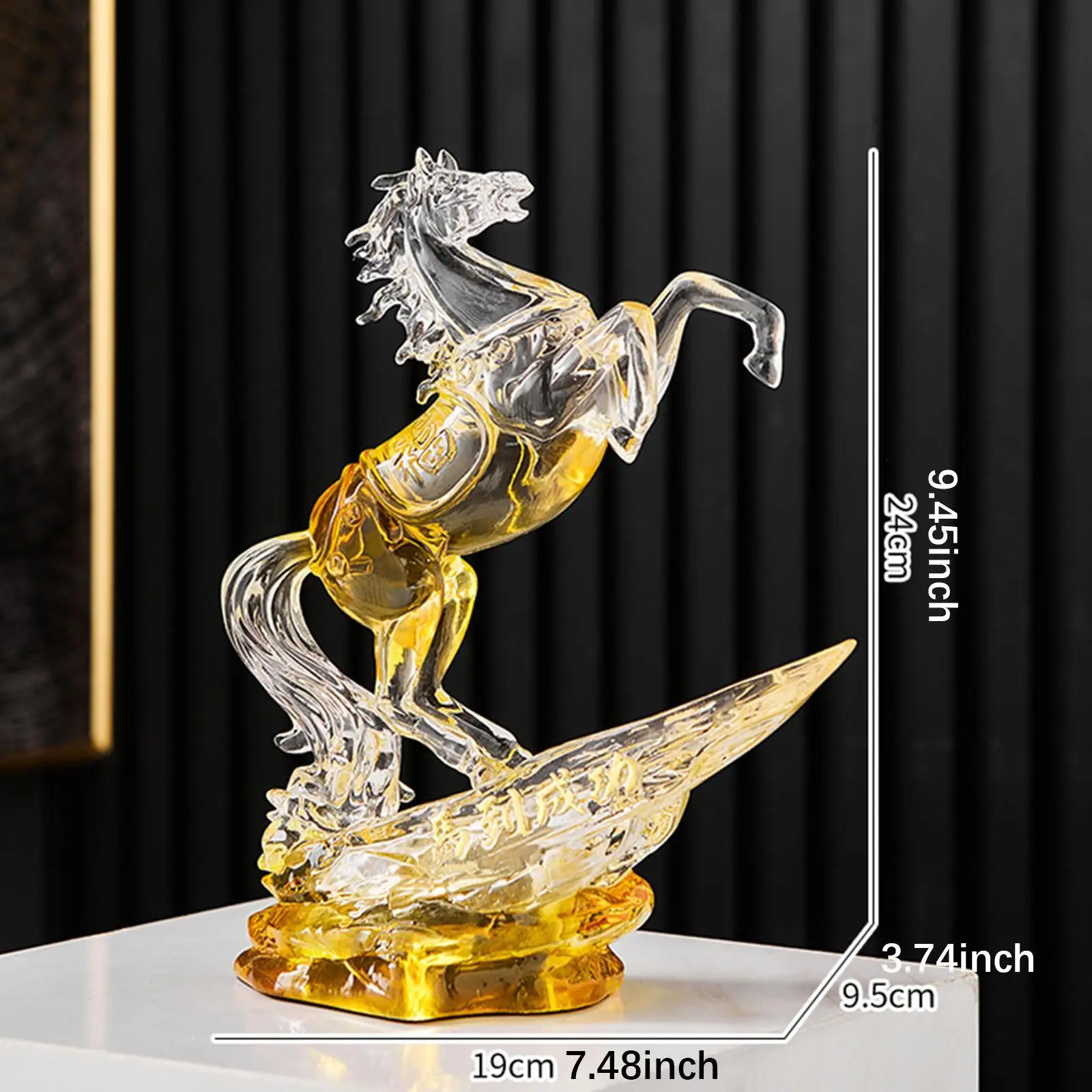 Collezione di statue di cavalli Scultura di cavalli in resina per ufficio, sala studio desktop