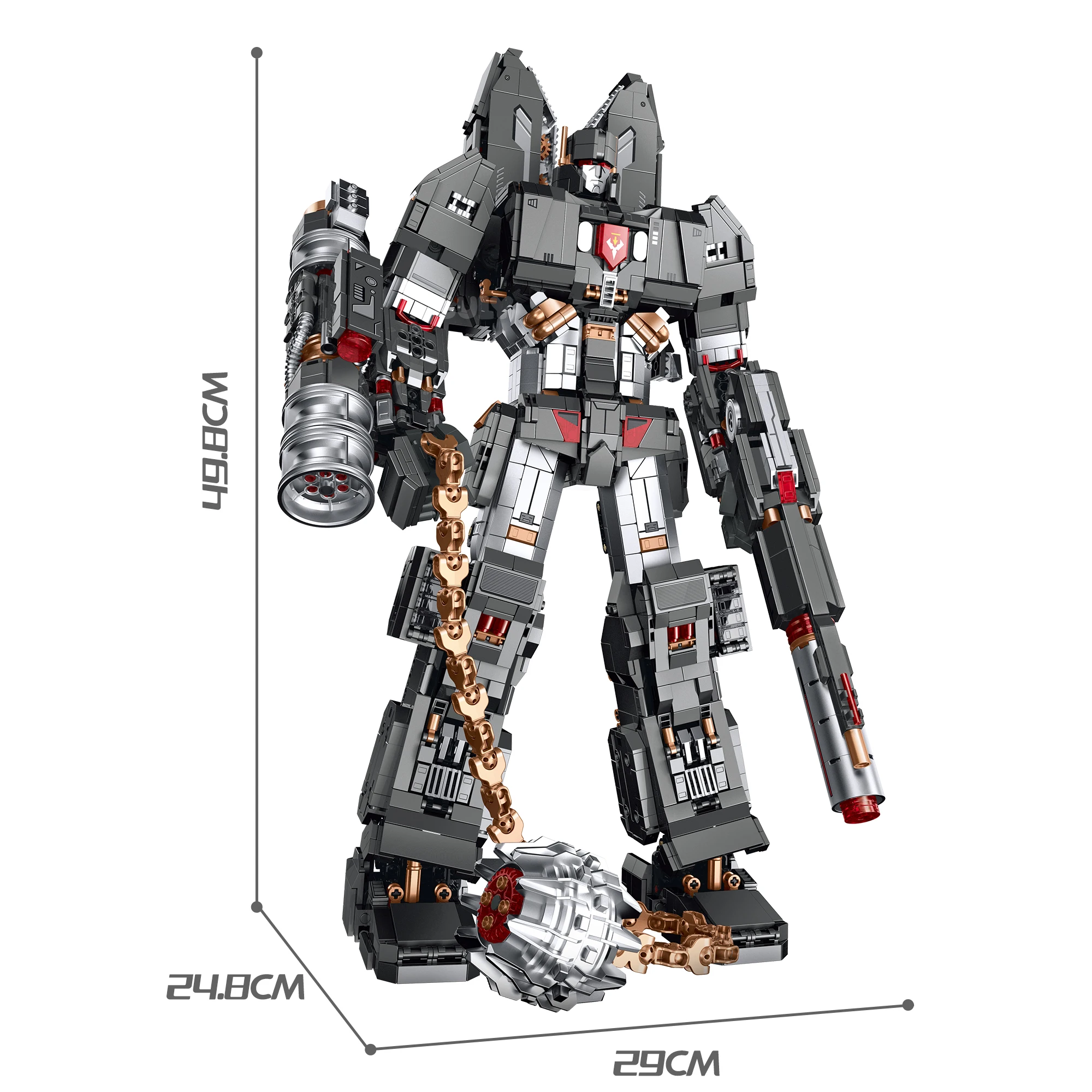 GULY Creative 2IN1 Mech Robot Warrior Transformation Tank Model Building Blocks City MOC Mecha Bricsk Gift for Boys Adult Gifts