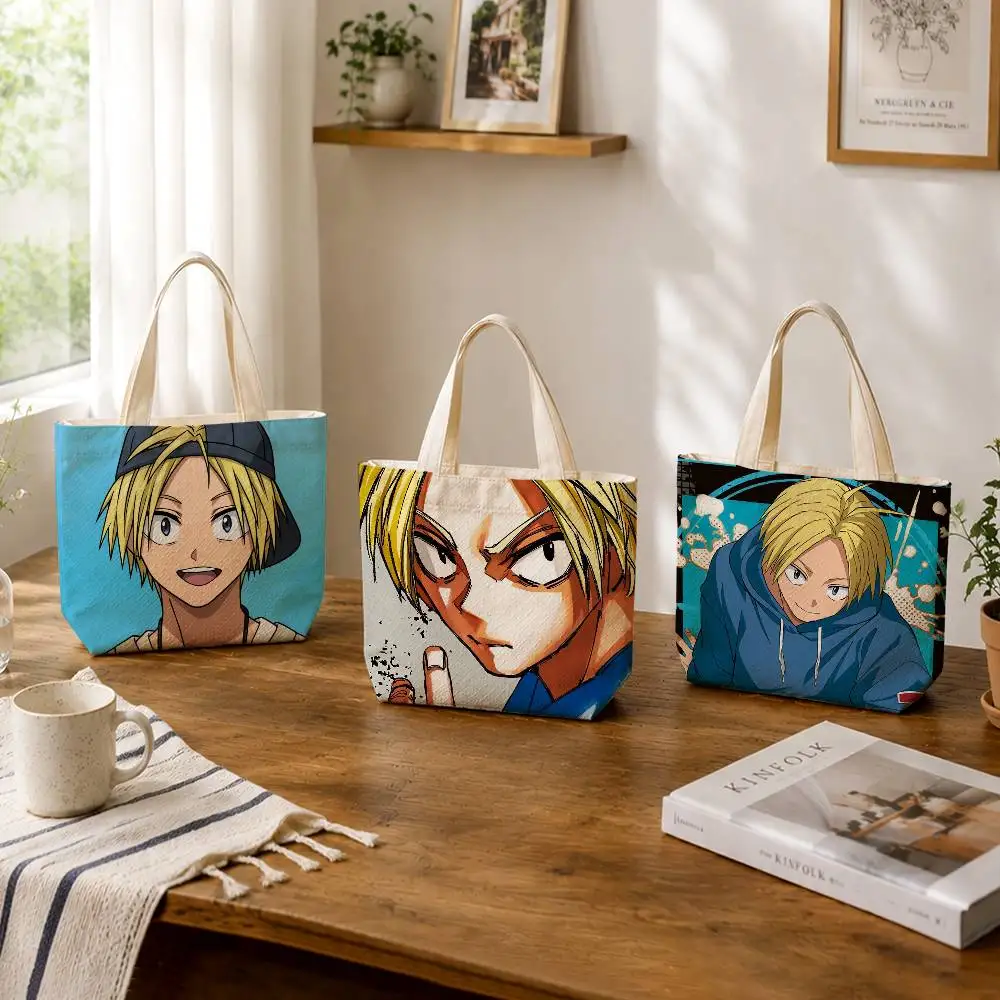 S-Shin S-Sakamoto Days Large Capacity Cotton Polyester Zipper Tote Shoulder Bag
