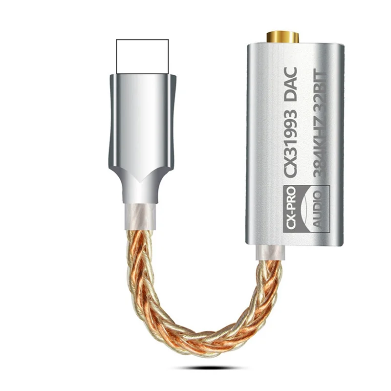 【NEU】CX31993 Hifi DAC Kopfhörerverstärker Audiodekodierung AMP Adapter Soundkarte Digital Decoder 32Bits/384Khz für iPhone IOS