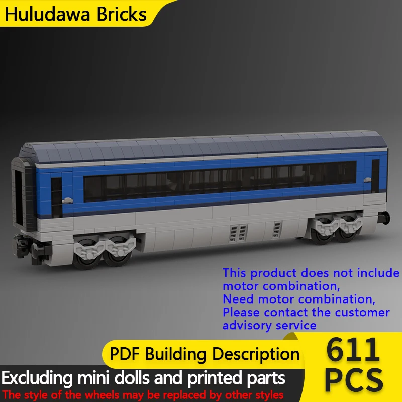 

City Car Model MOC Building Bricks High-Speed Train Passenger Wagon Modular Technology Children Holiday Gifts Assemble Toys Suit