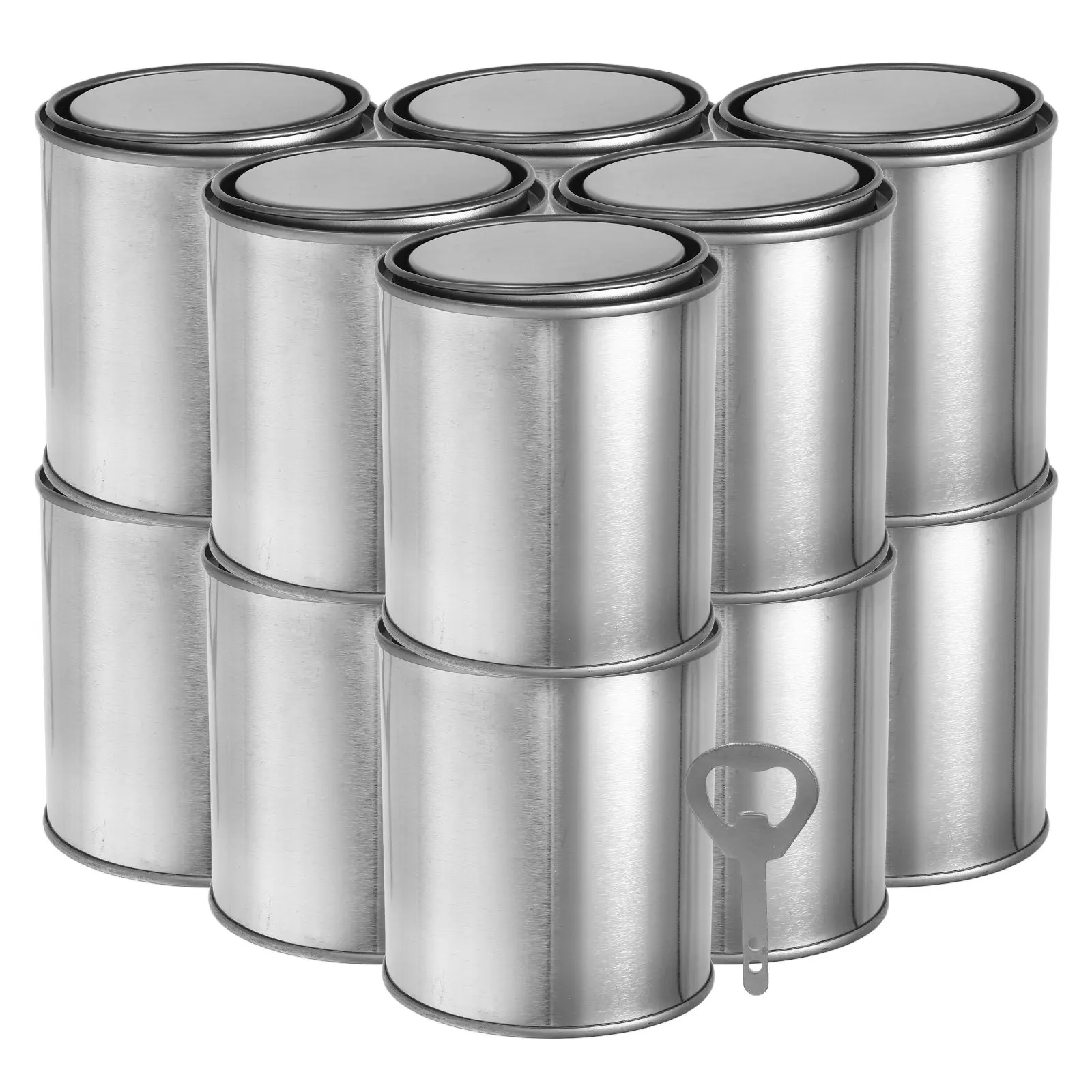 

Набор из 1 пустой металлической банки для краски объемом 1 пинт с крышками, контейнеры для хранения остатков краски, масла, грунтовки, клея, герметика, большой объем