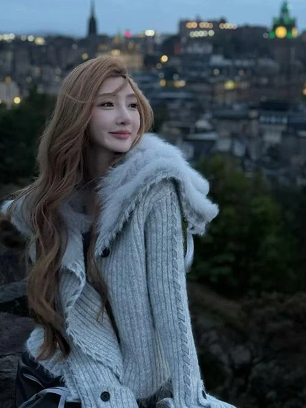 

Sweaters Jumpers Cardigans Womens Double Zip Gradient Color Relaxed Winter Beach Sunset Vacation Lightweight Multicolor Casual