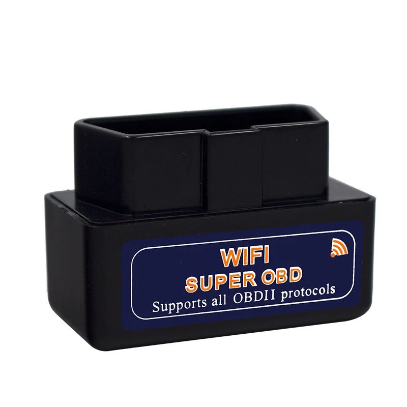 أداة تشخيص أعطال السيارات OBD2 السوداء للسيارة ، قارئ رموز OBD 2 ، OBDII ، ELM327 ، V1.5 ، WiFi