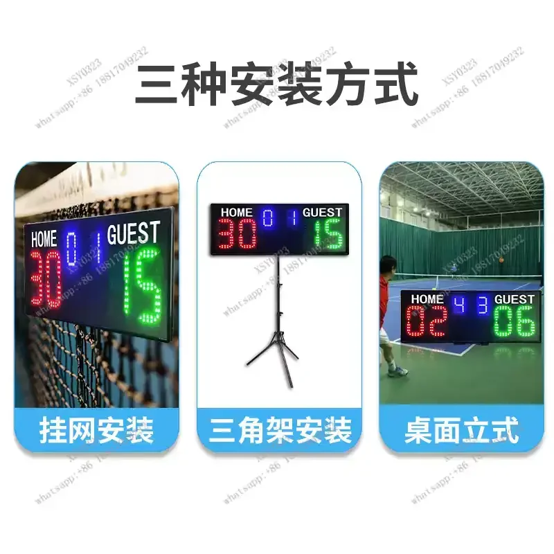 Portable LED Scoreboard for Multi-Sports Clear Display Basketball Tennis Darts Swimming Scoring Board