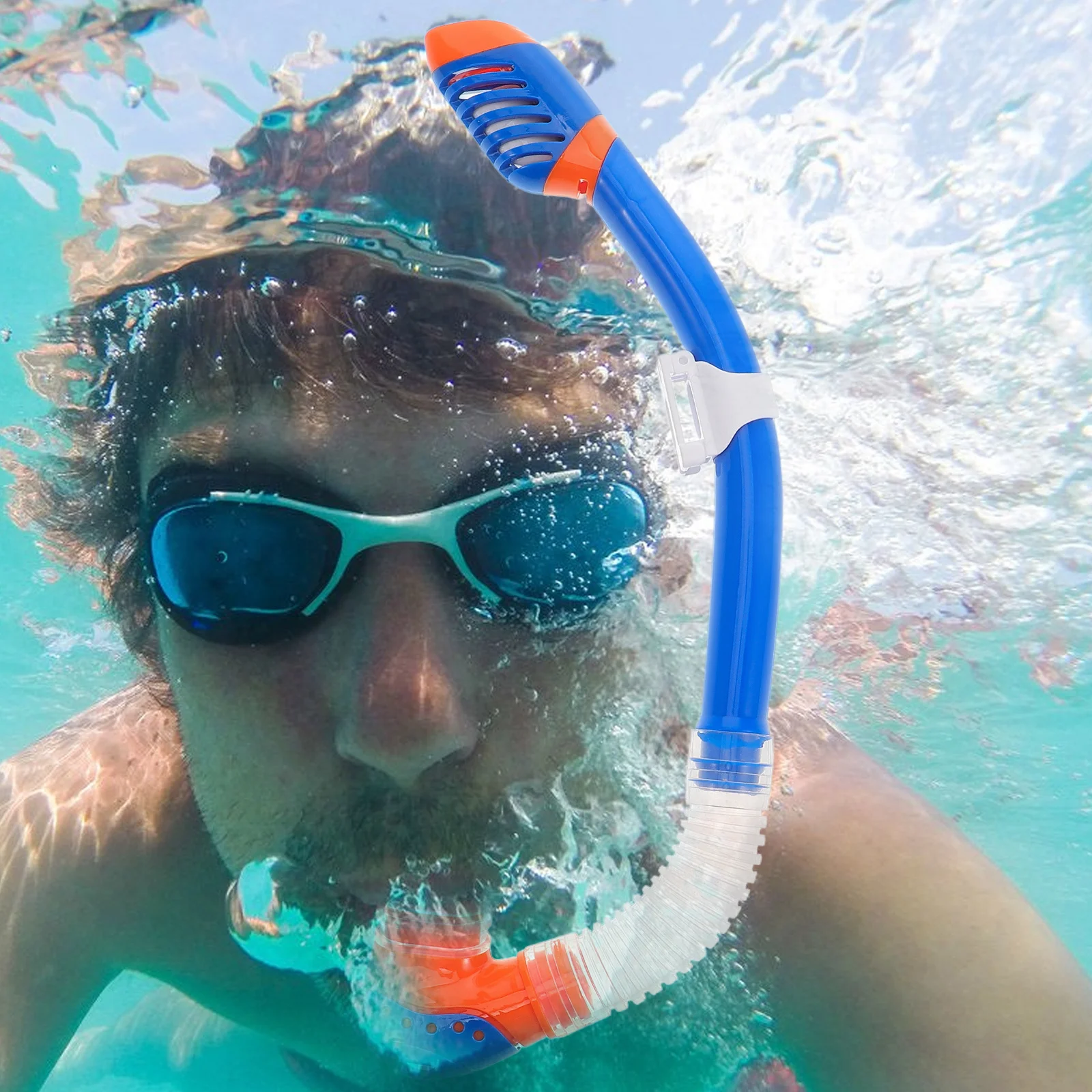 

Comfortable Silicone Diving Snorkel Anti-Water Design Professional Scuba Tube Portable Convenient Snorkeling Accessory