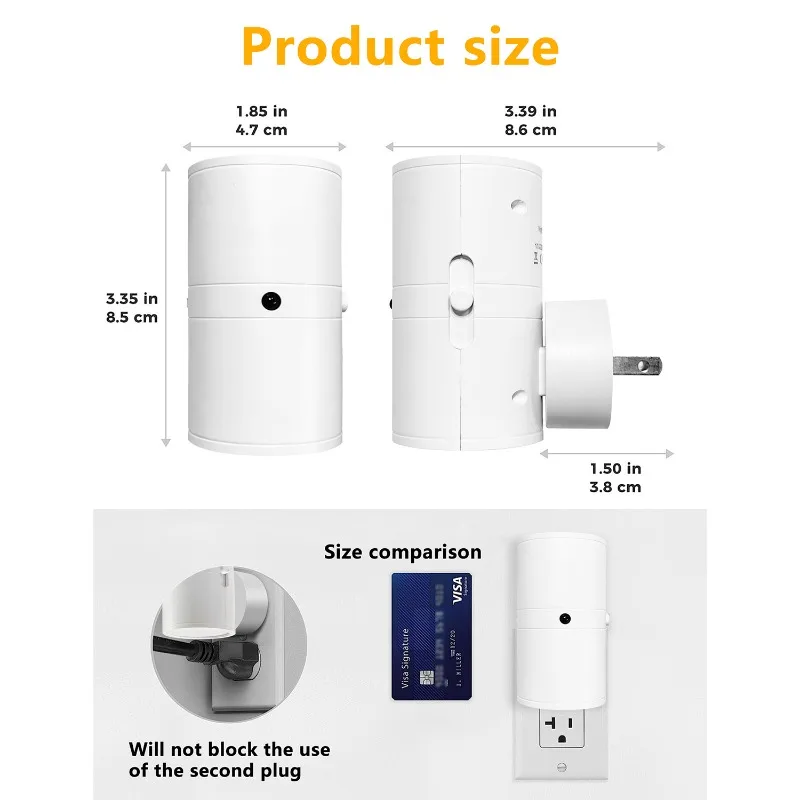 1/2/4Pcs LED Night Light Plug in Light Sensor Night Lamp Plug Into Wall Dimmable Modern Nightlight for Hallway Bedroom Stairway