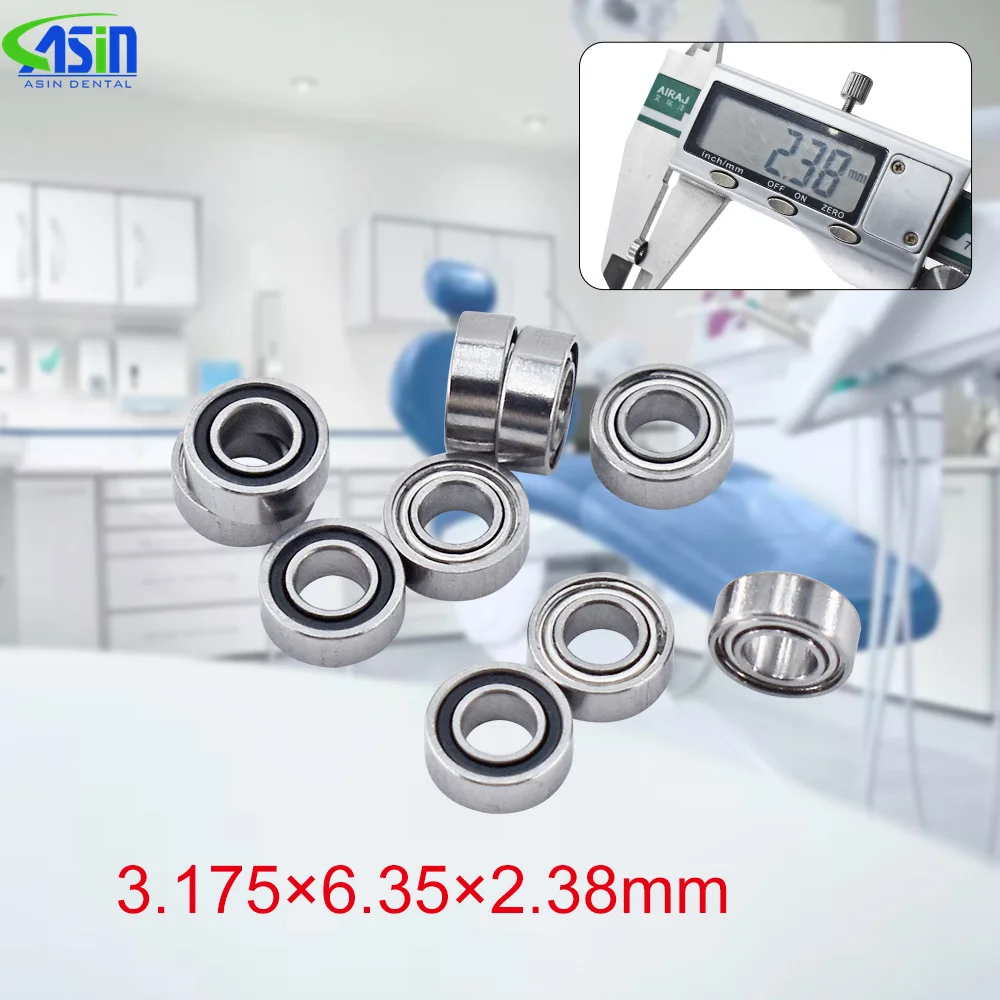 High Quality 10pc Dental air turbine Bearings 3.175*6.35*2.381 mm SR144 high speed handpiece ceramic bearings for nsk tosi coxo