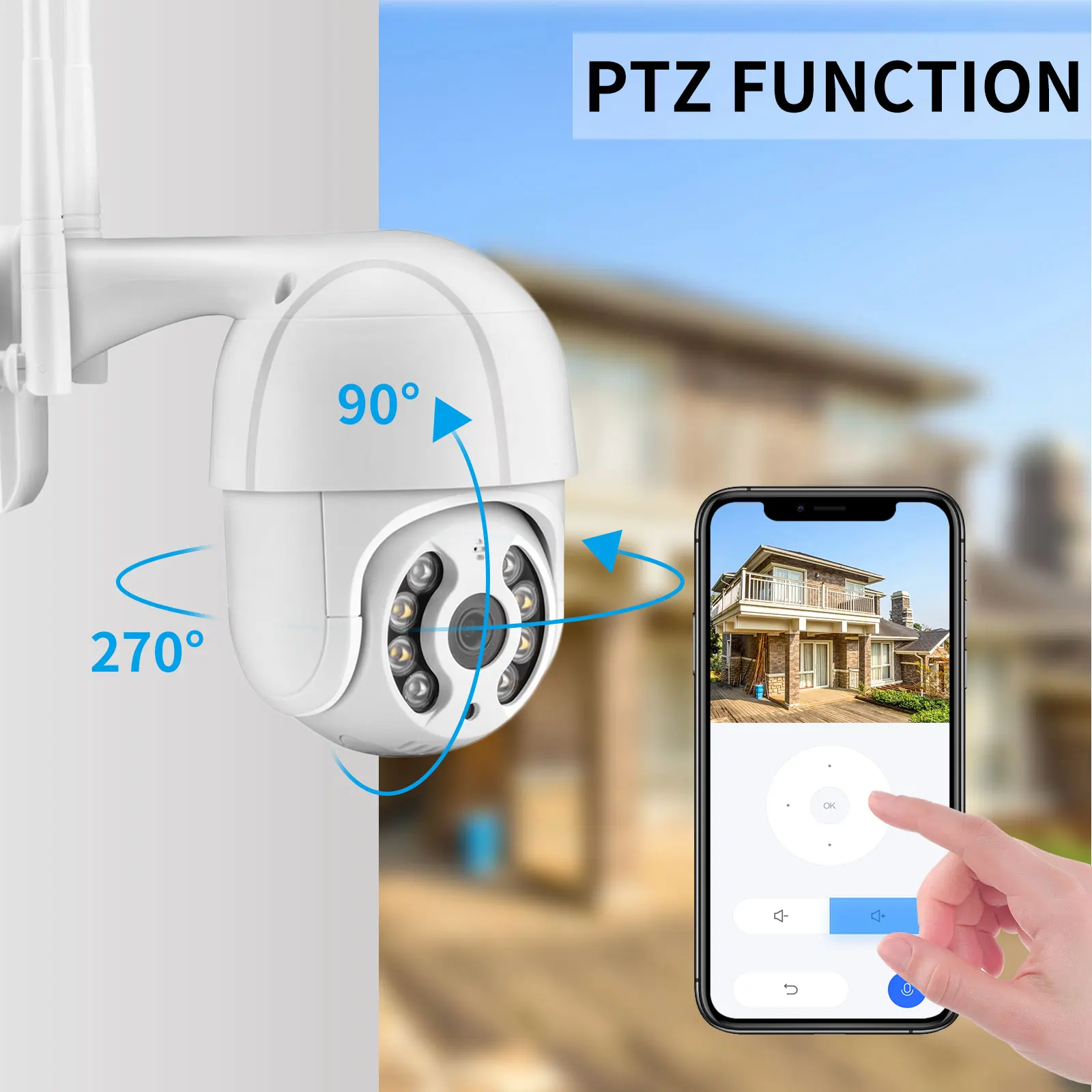 Gadinan Outdoor PTZ Wireless IP Camera 8MP 4K Full HD 5X Digital Zoom AI Auto-tracking WiFi Security CCTV Two Way Audio ICsee