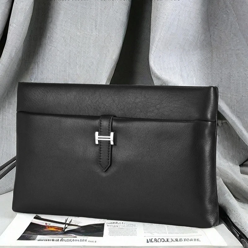 

Мужская ручная сумка из натуральной кожи, деловая простая сумка-конверт, сумка-клатч из воловьей кожи с верхним слоем, сумка для хранения телефона 가방 진 изменений
