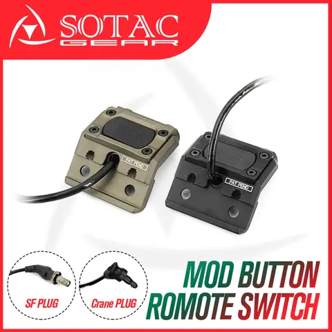 SOTAC Tactical Gear Romote Switch Hot Button Rail Mount Mod Button For Flashlight Accessories