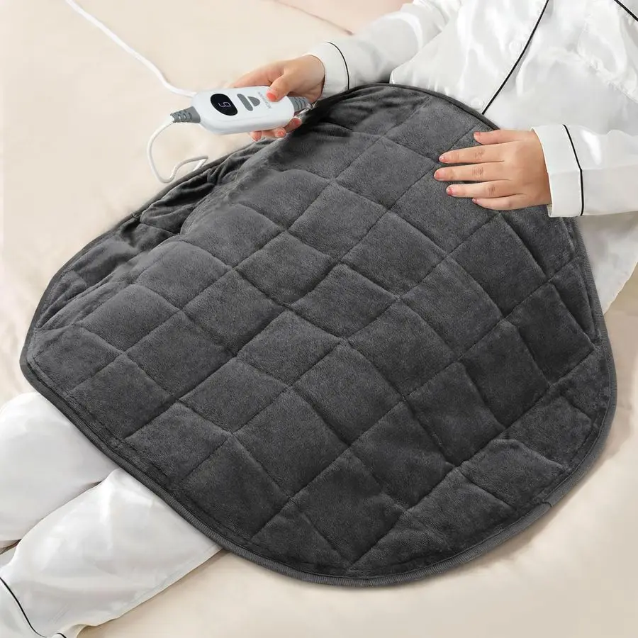 

5lbs Weighted Heating Pad for Women, Electric Heated Weighted Blanket with 6 Heat Settings, Timer amp Auto ShutOff, Relief for P