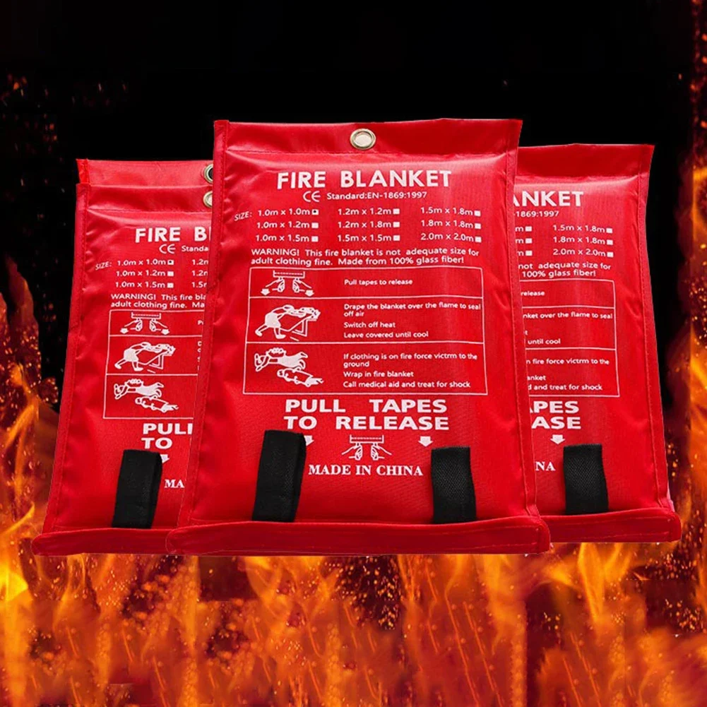 Fire Blanket Emergency Fire Retardant Blanket Heat Insulation Fireproof Blanket Fire Suppression Blanket for Emergency Surival