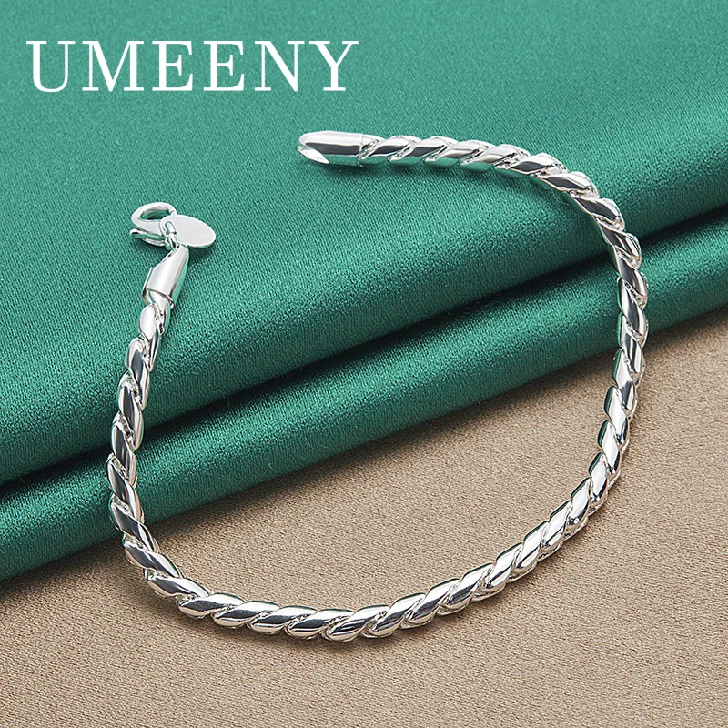 Luxury 925 Sterling Silver 8 Inch Exquisite Extra Thin Bracelet Women Fashion Gift Party Accessories