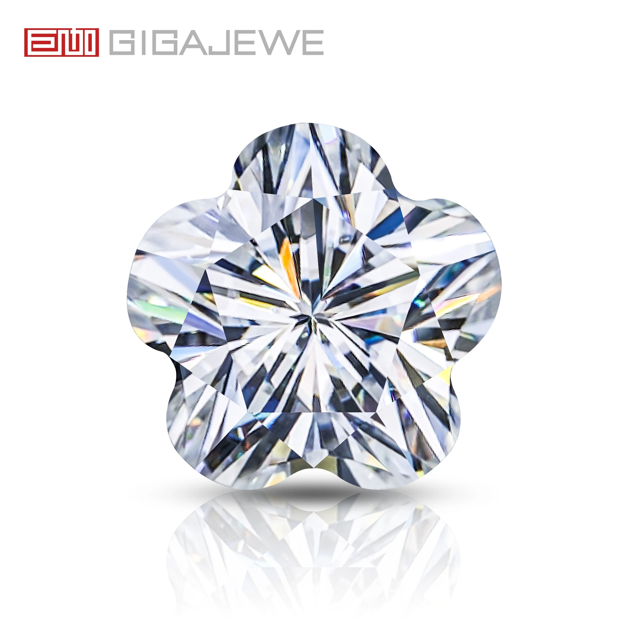 

GIGAJEWE Moissanite Flower Cut White D Color FL-VVS PFL-remium Gems Loose Diamond Test Passed Gemstone For Jewelry Making