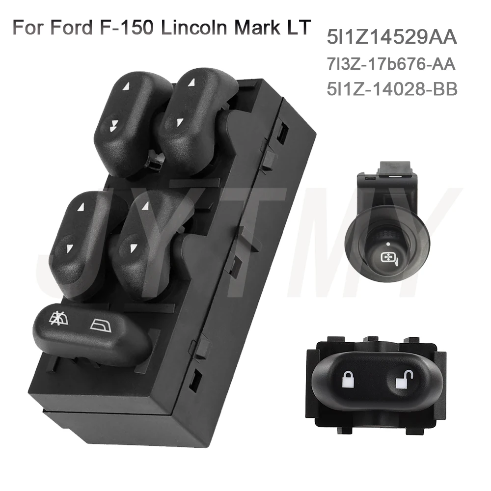 

Power Window Switch Driver Side Mirror Door Lock Control Button Parts For 2004-2008 Ford F-150 2006 -008 Lincoln Mark LT