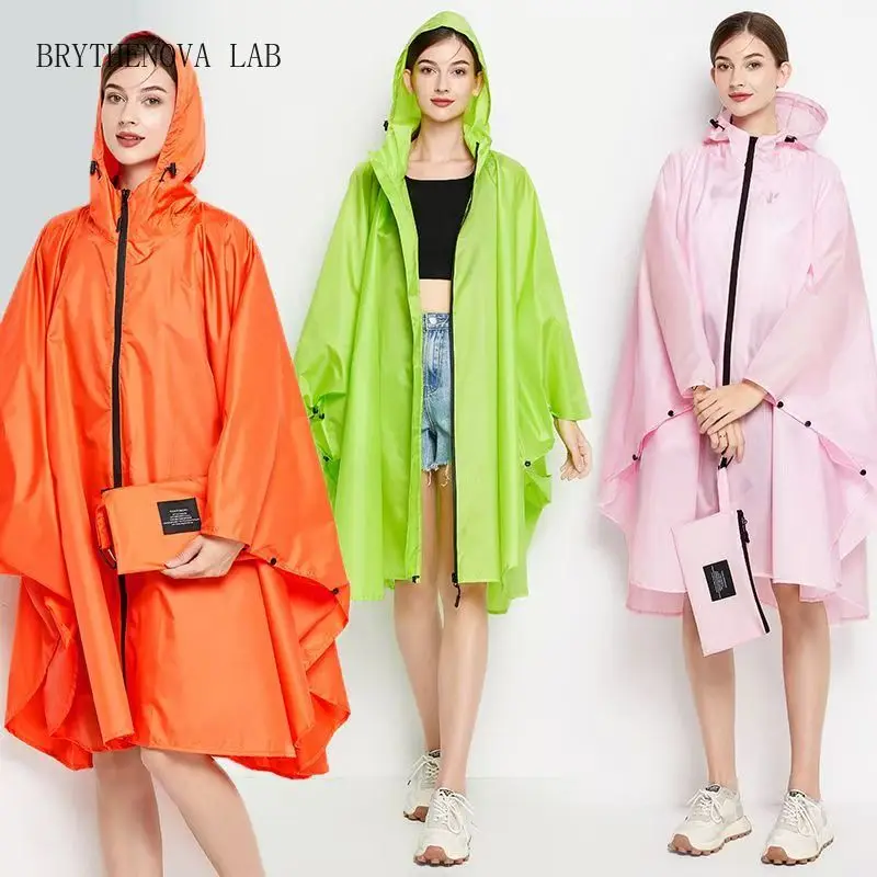 Fashion Big Size Women Colorful Raincoat Leopard Lightweight Coat Rain Poncho Ladies Waterproof Cloak Adults Floral Rainwear