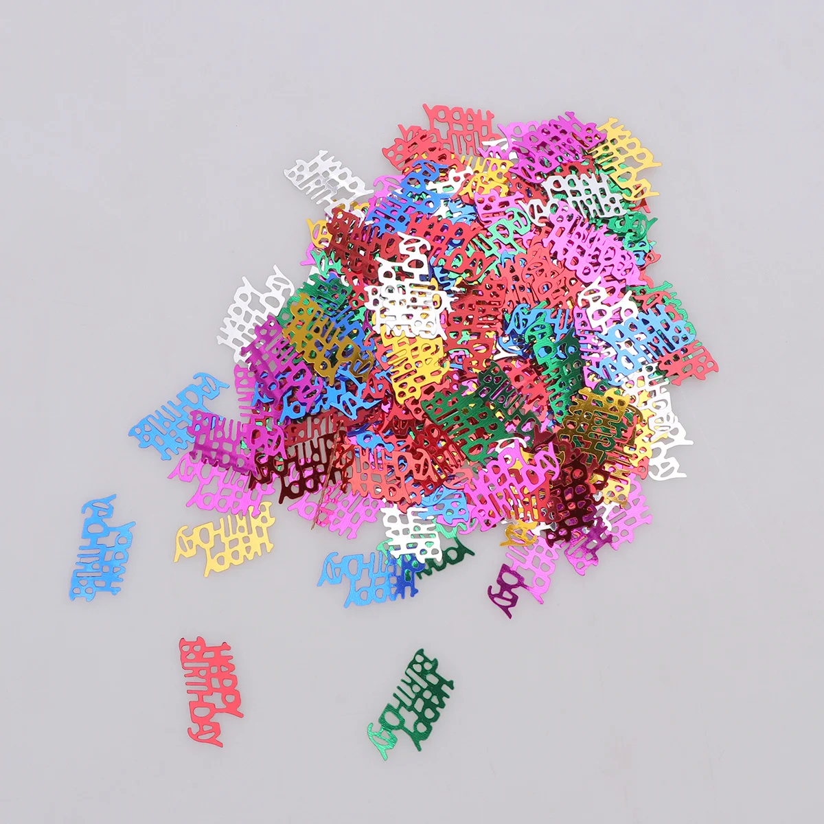 

Colorful Happy Birthday Confetti Paillette Cake Table Decorations Unique Number Pattern Shiny Plastic Birthday Festival Events