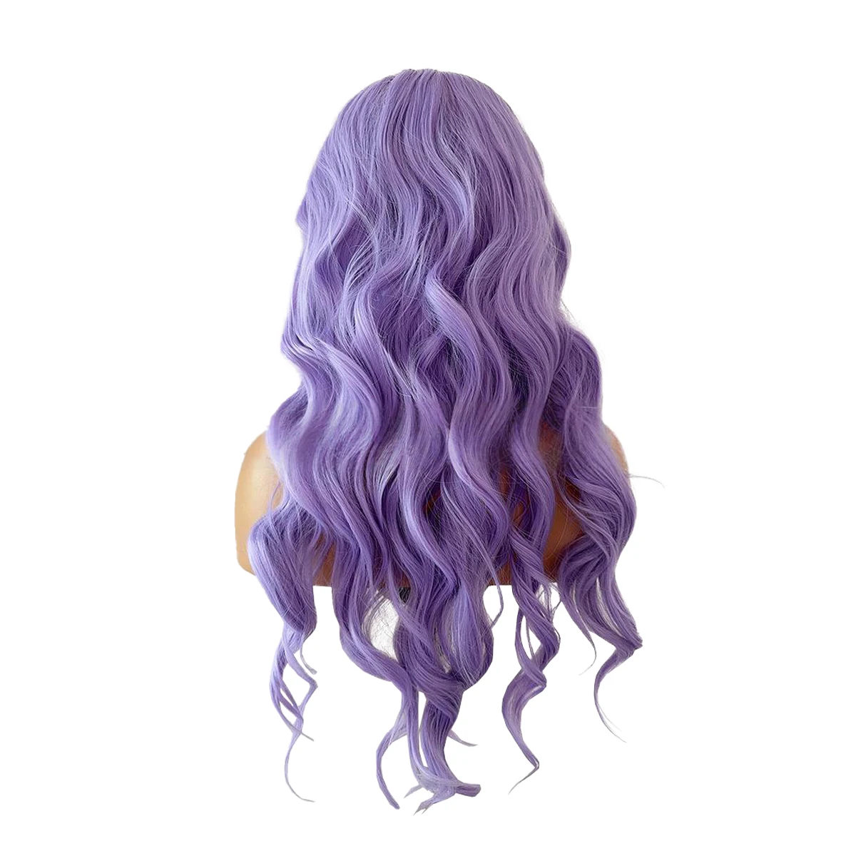 วิกผมสังเคราะห์แบบลูกไม้ด้านหน้า 13x4 สีม่วง ลอนคลื่น ขนาด 18-26 นิ้ว รุ่นใหม่ เหมาะสำหรับวิกคอสเพลย์แบบถักมือคุณภาพสูงสำหรับสุภาพสตรี