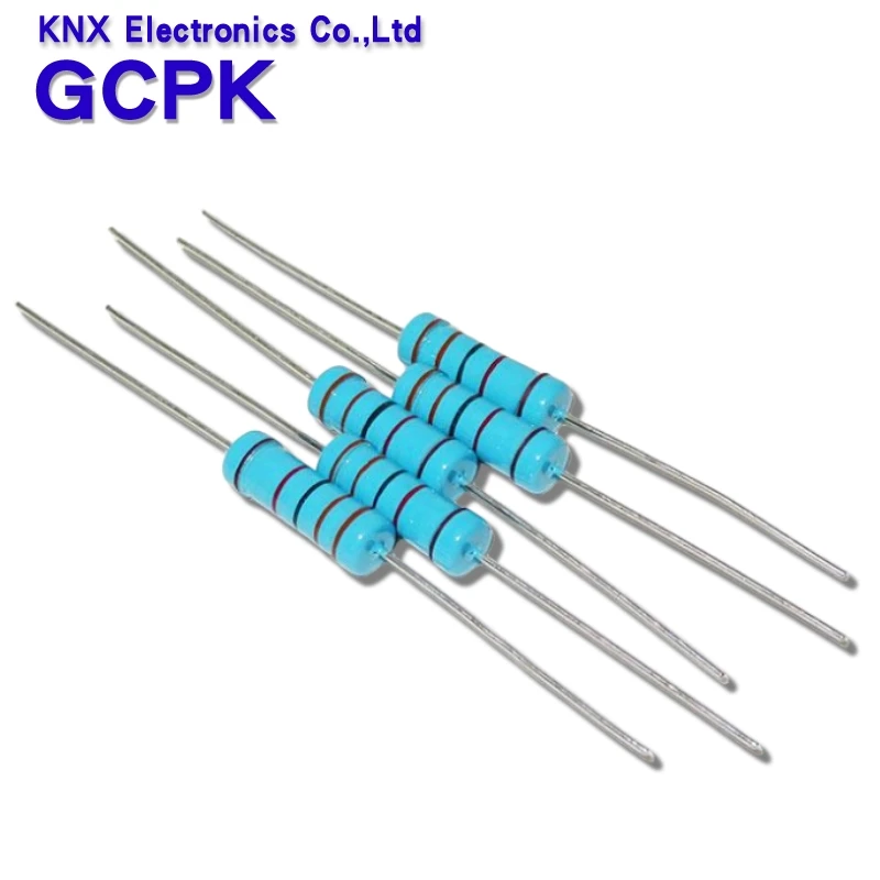 100pcs 3W Metal film resistor 1% 1R ~ 1M 1 2 10 22 47 100 330 ohm 1K 4.7K 10K 22K 47K 100K 330K 470K 2R 10R 22R 47R 100R 330R