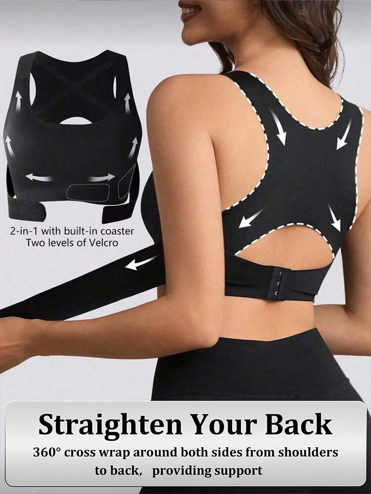 Women's Jelly Bra Posture Correcting Breathable Push-Up Anti-Sagging Lifting Sports Bra Running Yoga Daily Wear WireFree Bra