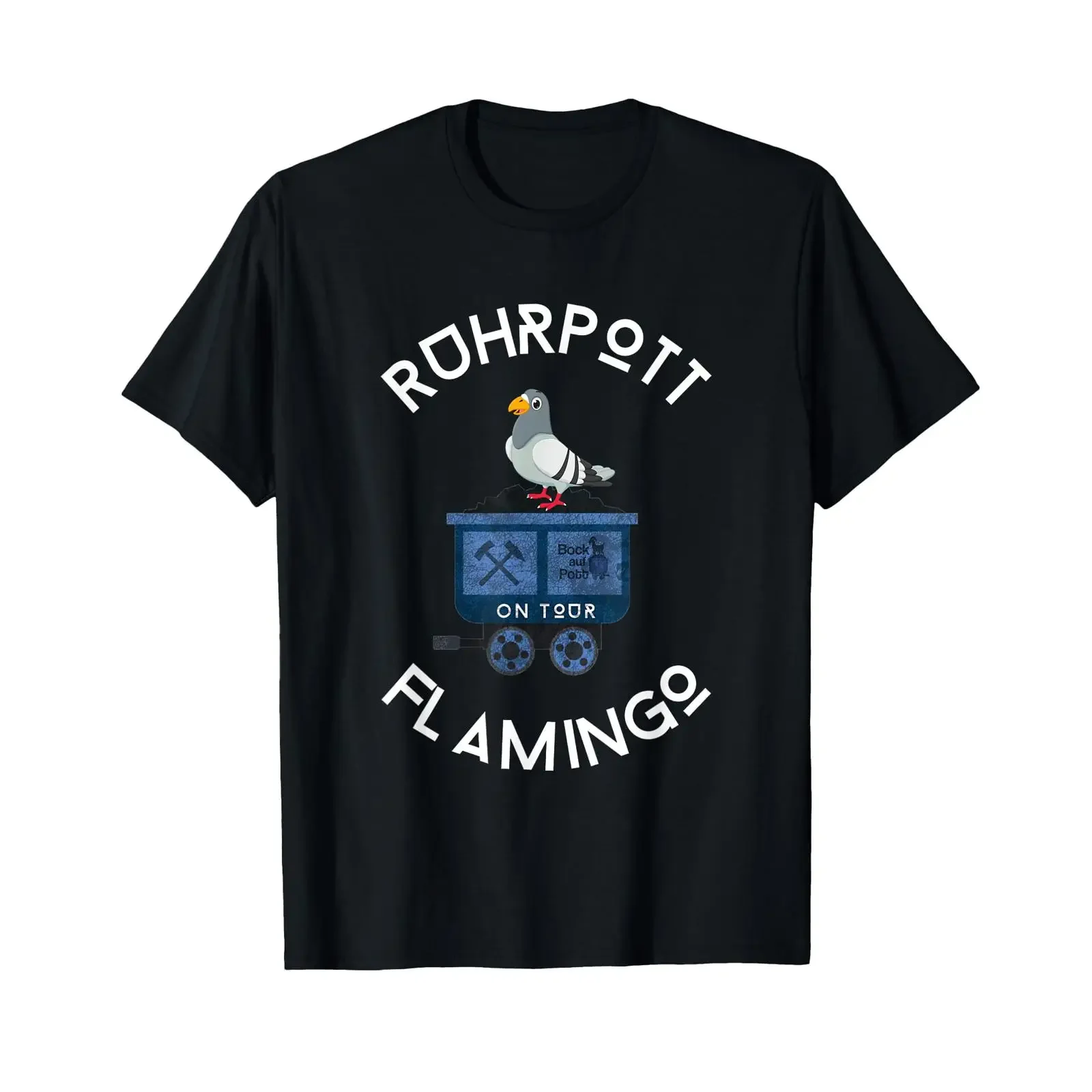 Ruhrpott T Shirt Ruhrgebiet Pott Flamingo Dove Funny vintage Washed fashion streetwear homme Stretched Versatile Stylish