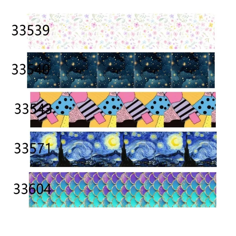

10 ярдов ленты с цветочным рисунком из репсовой ленты с принтом для бантов, материалы для рукоделия