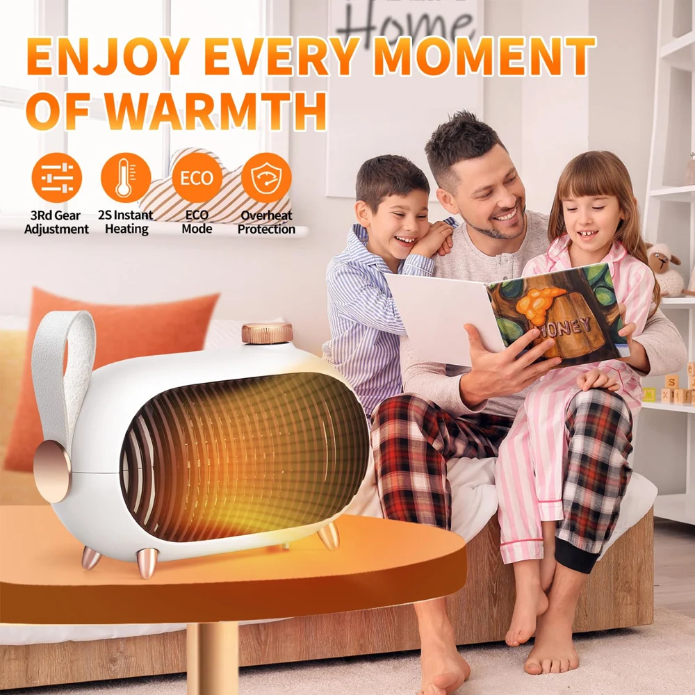 Heater For Home Electric Heater Warm Blower Fan Portable Radiator Warmer Machine For Winter Bedroom Heating Overheat Protection