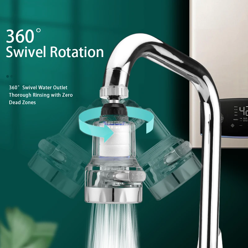 

360 ° Вращающаяся насадка для смесителя, универсальный удлинитель для смесителя, многорежимная вращающаяся насадка-удлинитель для смесителя, водосберегающая насадка для экономии воды