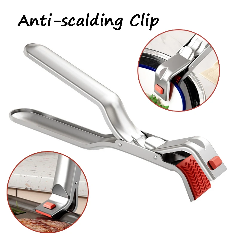 Anti-scalding Clip Hot Bowl Holder Dish Clamp Pot Pan Gripper Clip Hot Dish Plate Bowl Lifter Retriever Tongs Kitchen Supplies