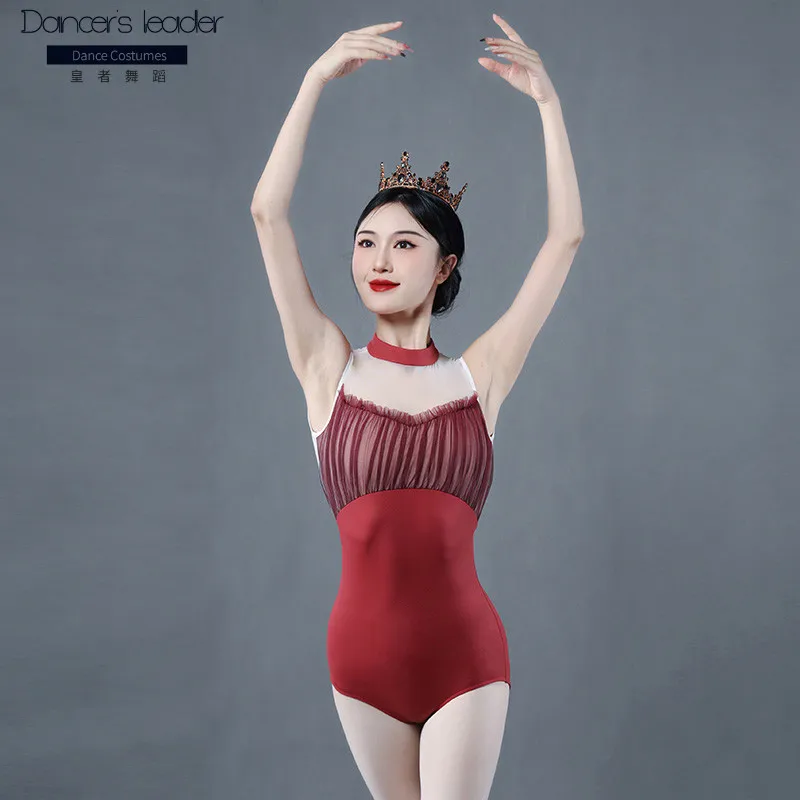 

Ballet Leotard for Color Contrast Splicing Adult Art Examination Bodysuit Gymnastics Leotard Ballet Actress Performance Costume