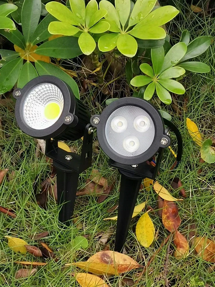 Iluminação decorativa de jardim ao ar livre led 5w iluminação de piso de gramado holofote à prova d'água luz led caminho de jardim holofote ac110v 220v