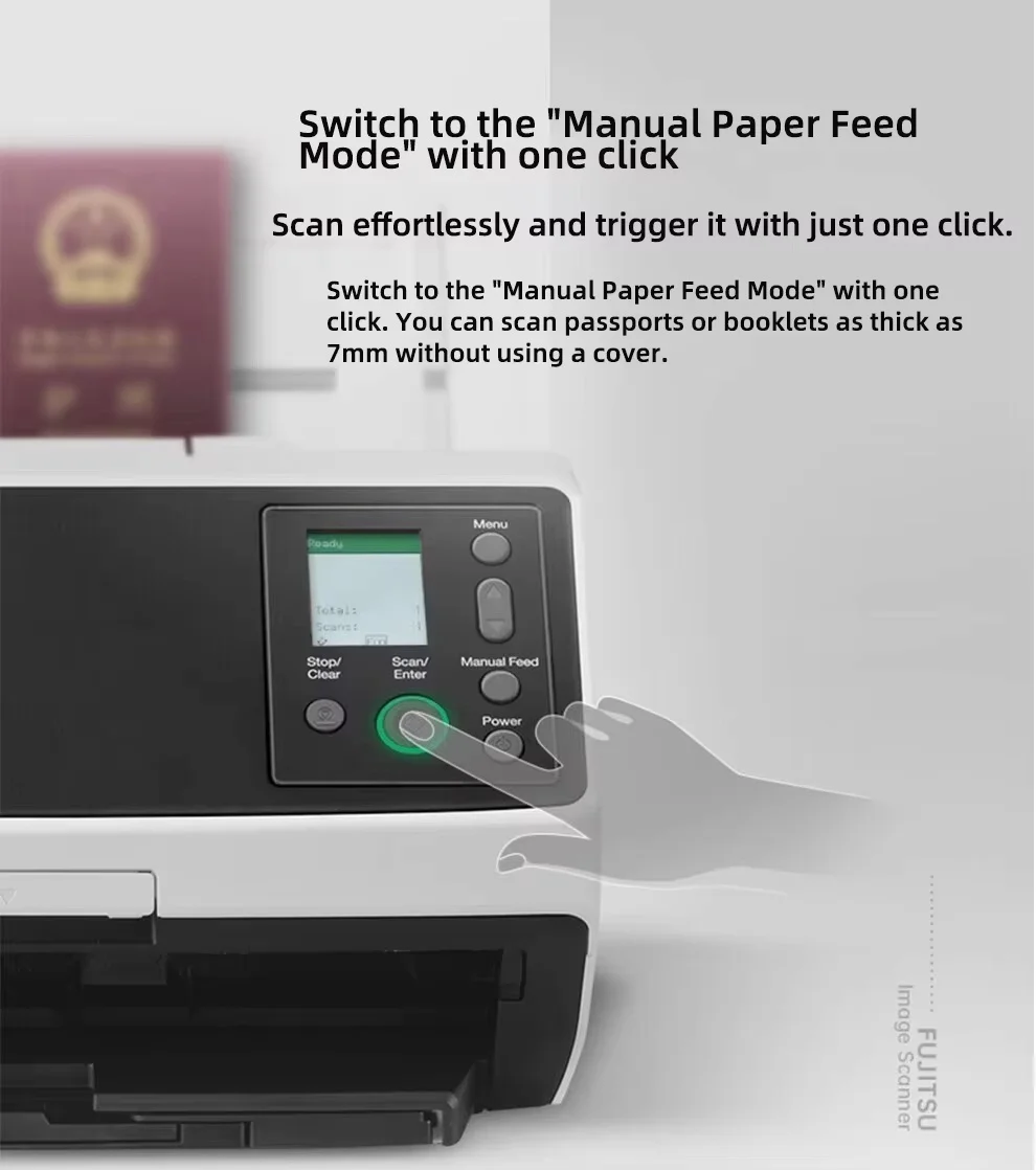 Fujitsu Fi-8190 Network Scanner Automatic Double-Sided Continuous Scanning Color HD Document Book Scanner for A3 A5 Paper Sizes
