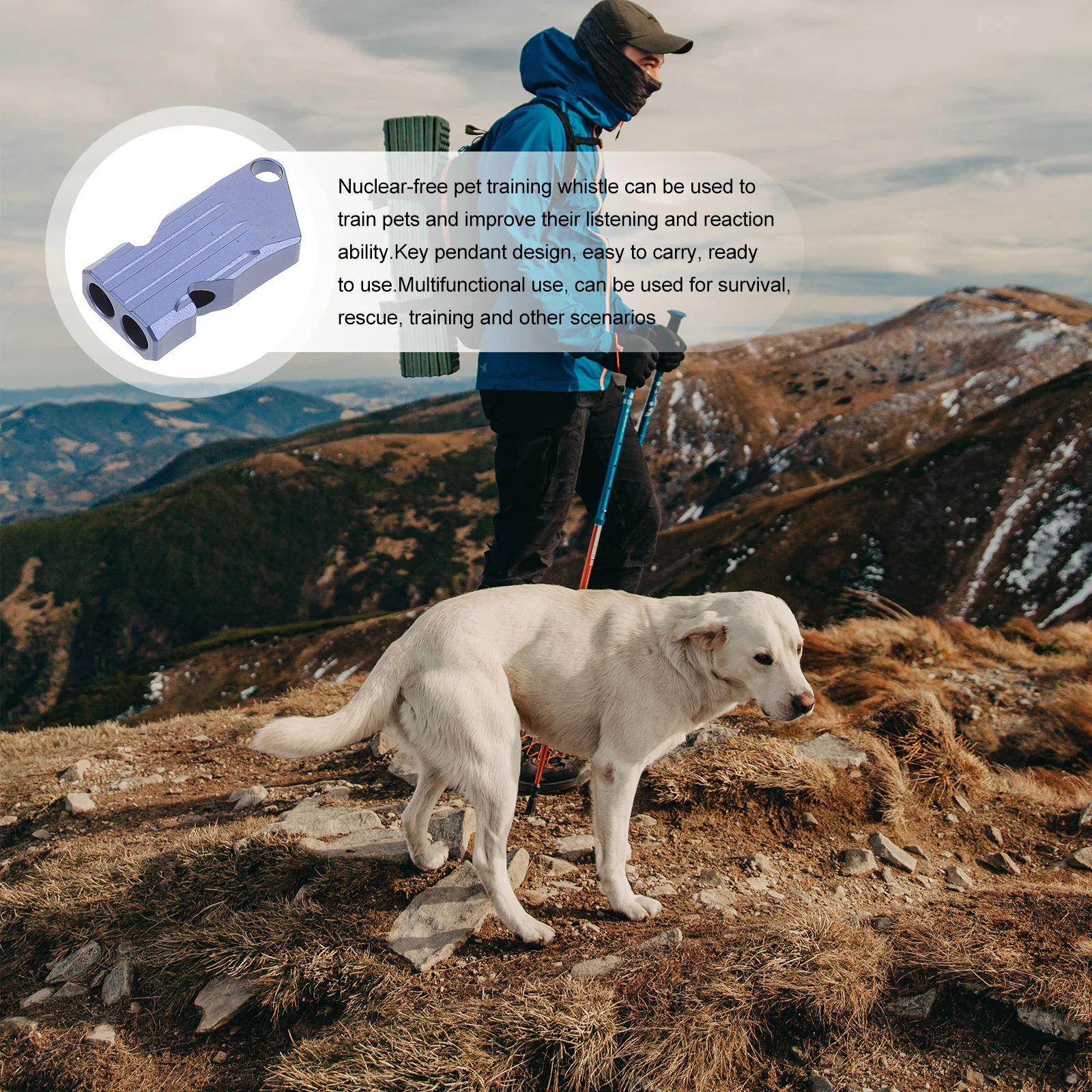 صفارة المشي لمسافات طويلة في حالات الطوارئ بصوت عالٍ متعددة الوظائف لصفارات التخييم الآمنة متعددة الوظائف