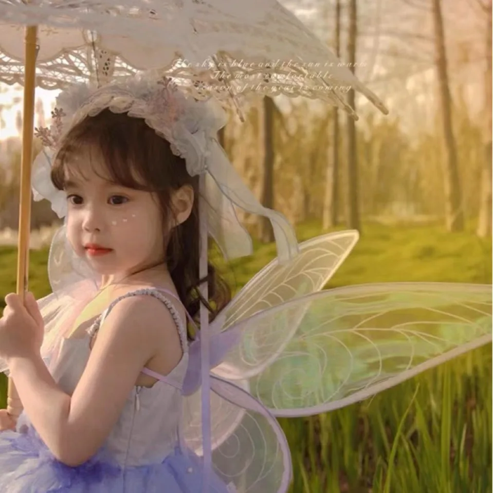 ชุดนางฟ้าสำหรับผู้หญิง ชุดแฟนซีสำหรับงานปาร์ตี้ฮาโลวีน ปีกนางฟ้าสีขาวสำหรับผู้ใหญ่ ปีกผีเสื้อสำหรับเด็กผู้หญิง ปีกนางฟ้า