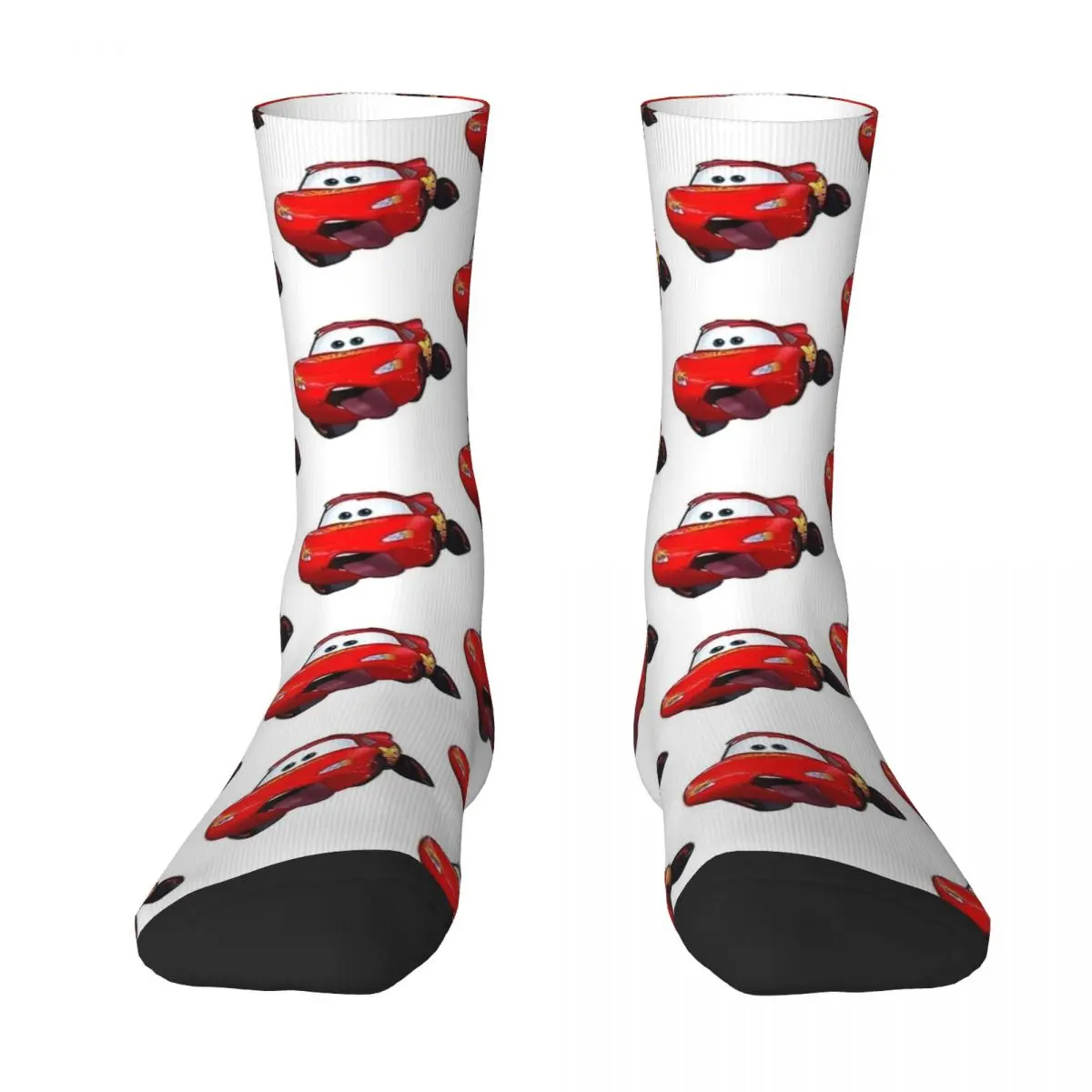 Lightning McQueen Number 95 Socks Cartoon Red Car Kawaii Stockings Winter Non Slip Couple Socks Breathable Design Running Socks