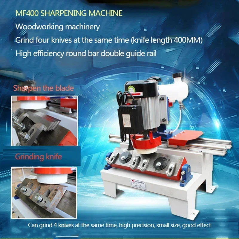 MF400 Universal Knife Sharpener Woodworking Electric Knife Sharpener 220V/380V Power Cord Small Horizontal Knife Sharpening Tool