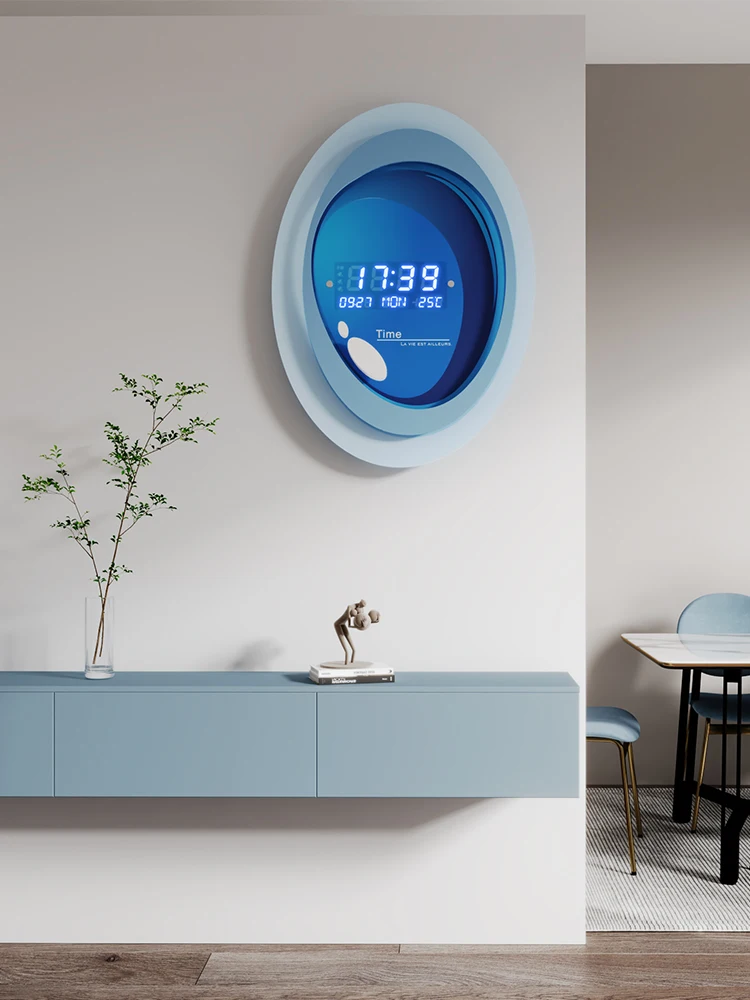 Perpetual calendar 2022 new electronic clock hanging wall living room wall clock simple modern home fashion creative clock