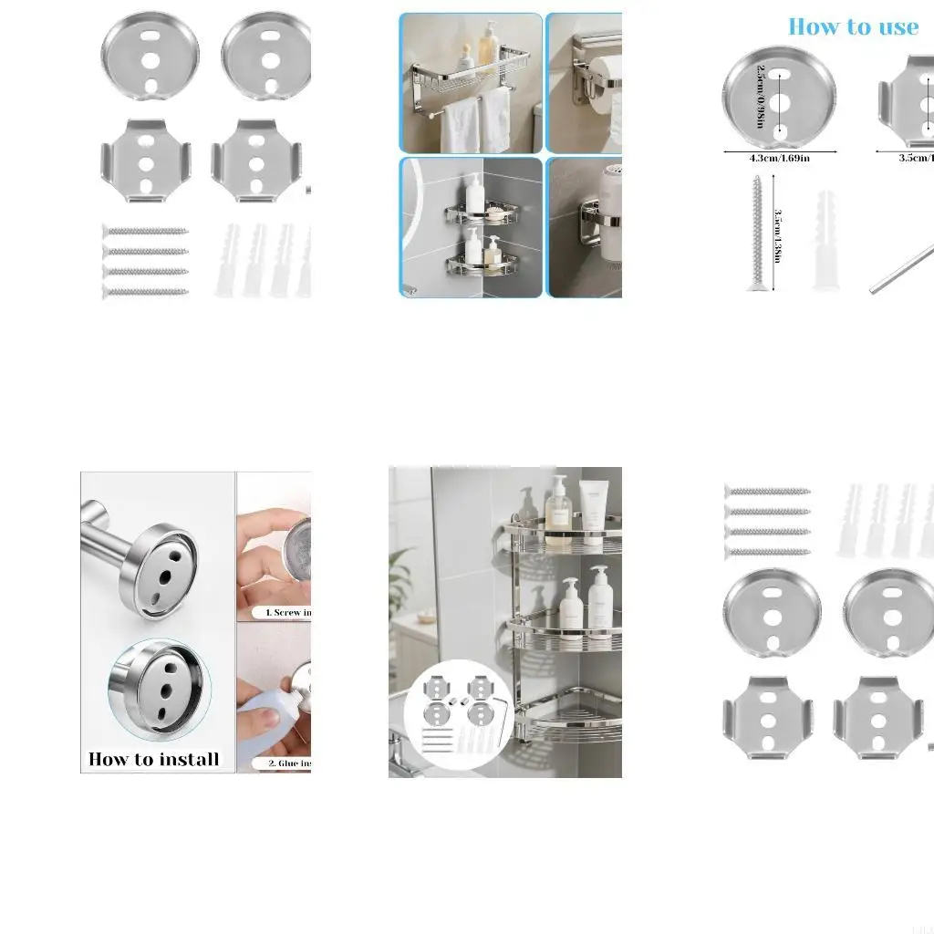 

U4LA Heavy Type Towel Rod Replacement Parts Stainless Steel Mounting Hardware
