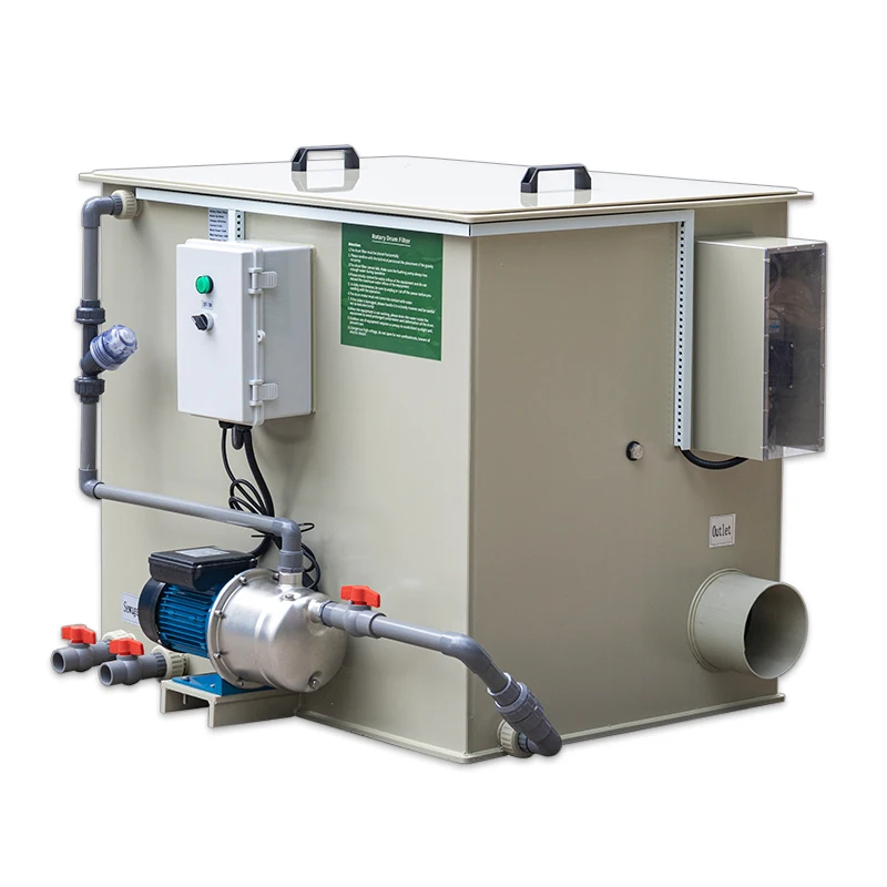 30M3/h 60m3/h 100m3/h 26000 gallons industrial water treatment drum filter aquaculture rotary