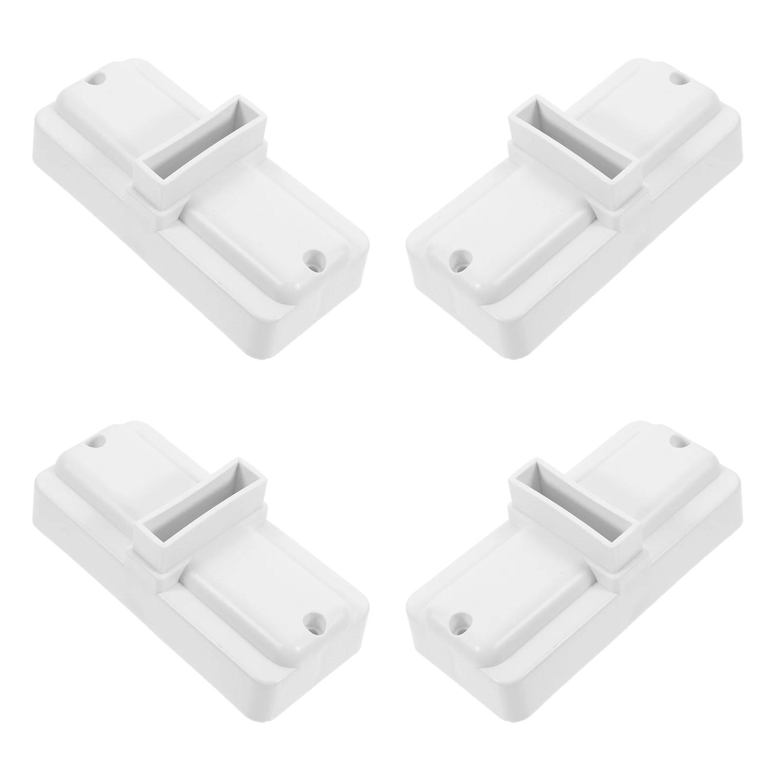 

4 Pcs Fence Base Post Support Stabilizer for Garden Yard Park White Easy Installation Flower Bed Border