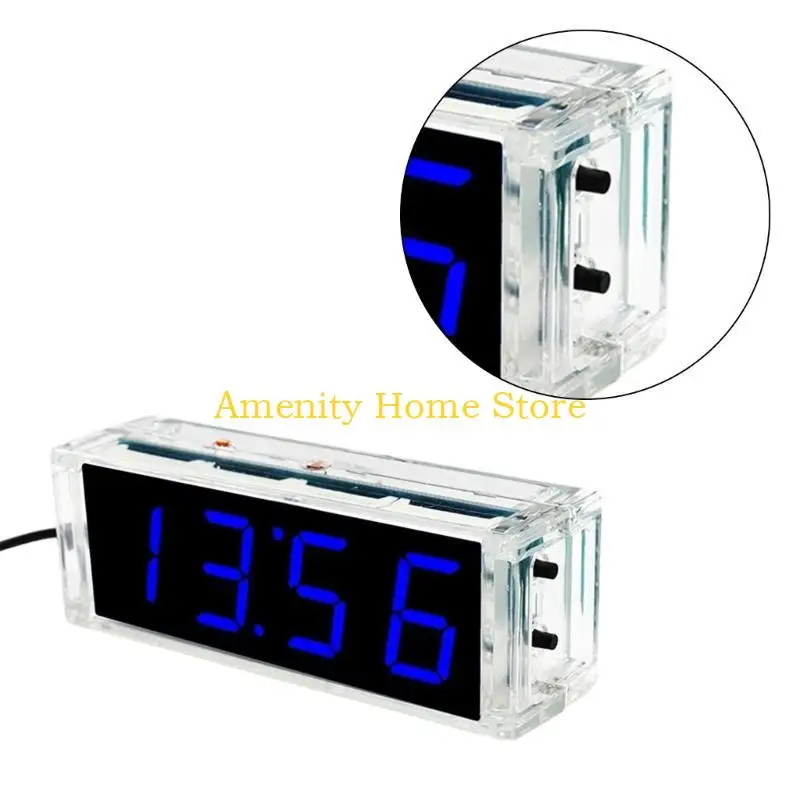 F26C Digital Clock DIY Build Set com Case Solding Learning Ensthing Project