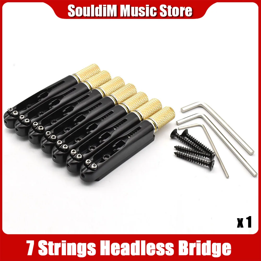 

Metal Headless Guitar Bridge for Headless Guitar Musical Instrument Accessorie Metal Fixed 7 StringsElectric Guitar Bridge Parts