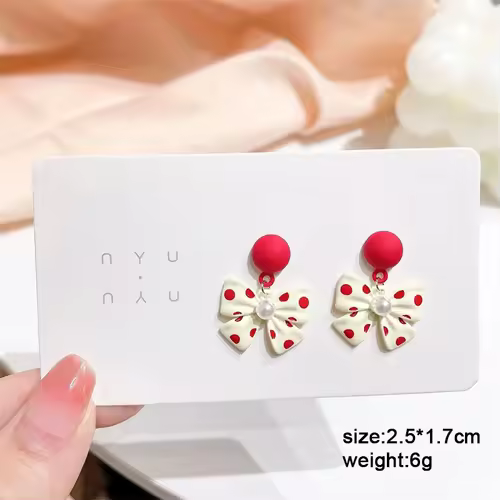 Pure White Women's Dangle Earrings Blooming Flower Acrylic Enamel Butterfly Imitation Pearl Heart Hanging Earrings Elegant brinc - Image 11