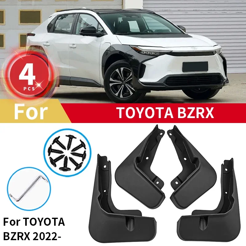 

4pcs Mudguards For Toyota BZ4X 2023 2022 Rear Wheel Mud Flaps Car Accessories Splash Guards Cover Mud Fenders Kit Mudflaps